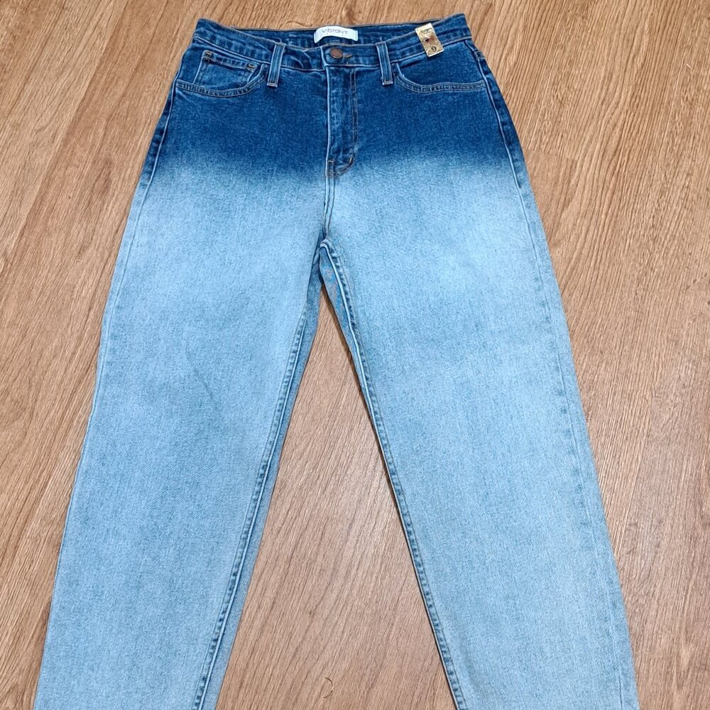 Vibrant M I U Ombre Mom Denim Jeans Size 9 Juniors